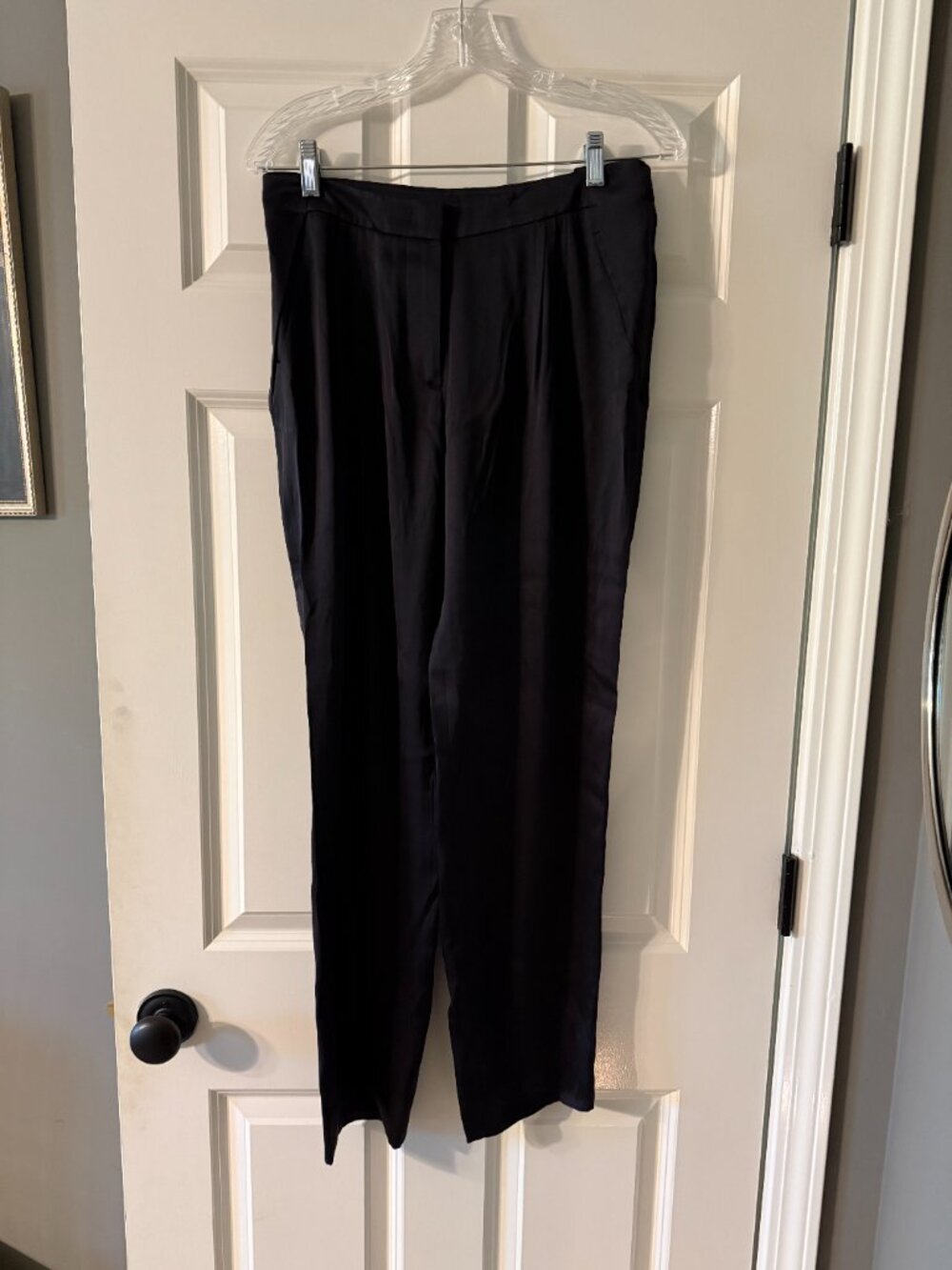 **Giorgio Armani Silk Black Slacks**